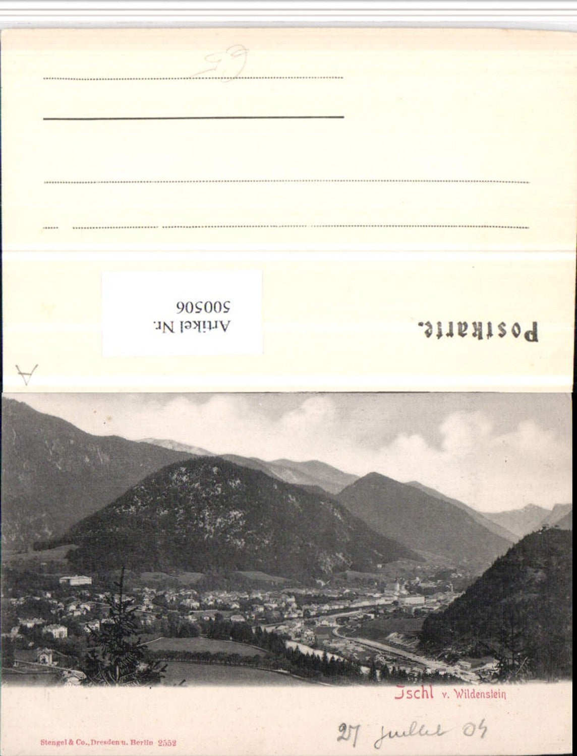 500506,Bad Ischl Totale vom Wildenstein pub Stengel &Co 2552