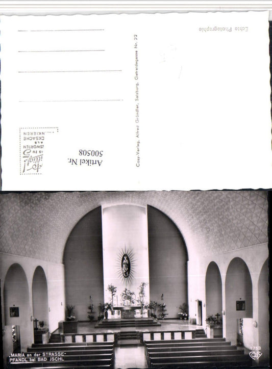 500508,Bad Ischl Pfandl Maria an d. Straße Kirche pub Cosy 1753