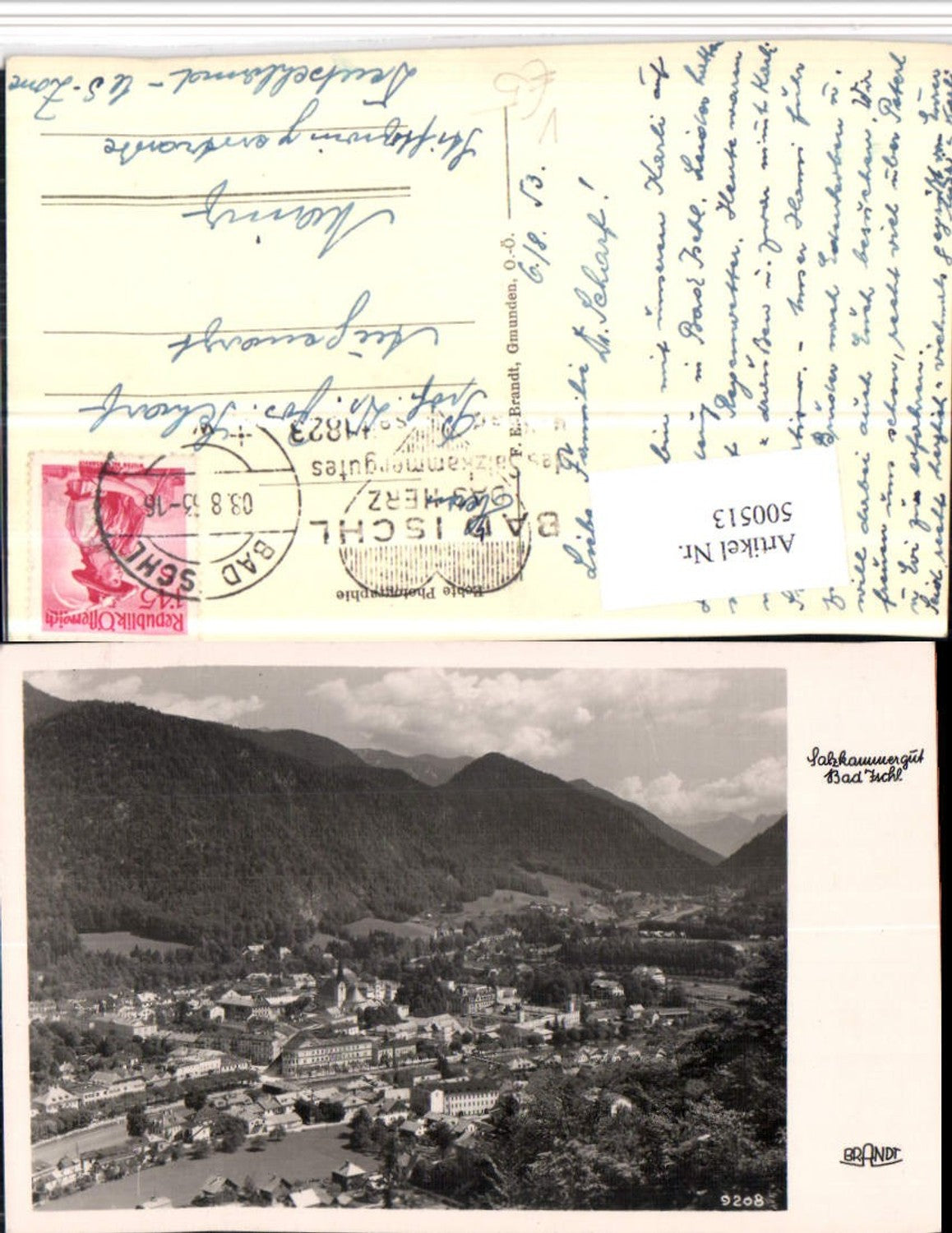 500513,Bad Ischl Totale Bergkulisse pub Brandt 9208