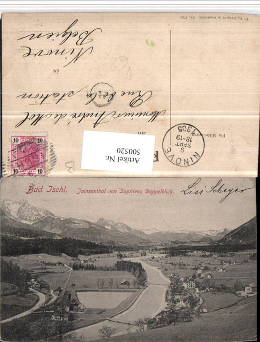 500520,Bad Ischl Jainzenthal von Sophiens Doppelblick pub Brandt 1738