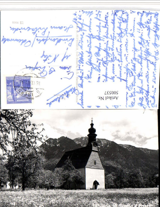 500537,Goisern Kirche St. Agatha Bergkulisse