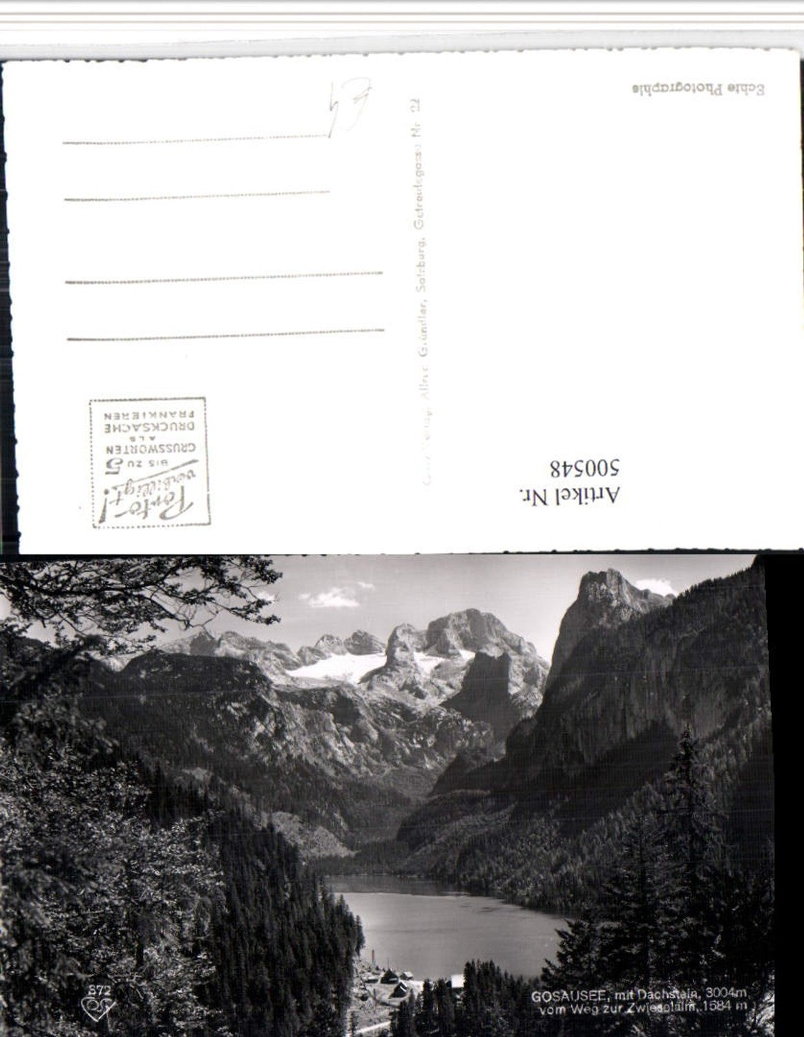 500548,Gosausee b. Gosau m. Dachstein Bergkulisse pub Cosy 372