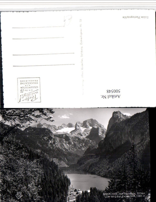 500548,Gosausee b. Gosau m. Dachstein Bergkulisse pub Cosy 372