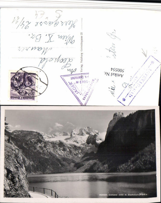 500554,Vorderer Gosausee b. Gosau m. Dachstein Bergkulisse