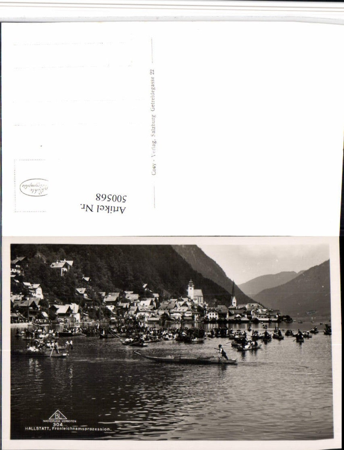 500568,Hallstatt am See Teilansicht Fronleichnamsprozession pub Cosy