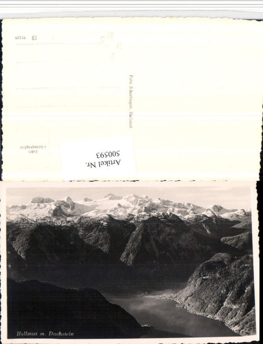 500593,Hallstatt Totale m. Dachstein Bergkulisse pub Foto Schartinger