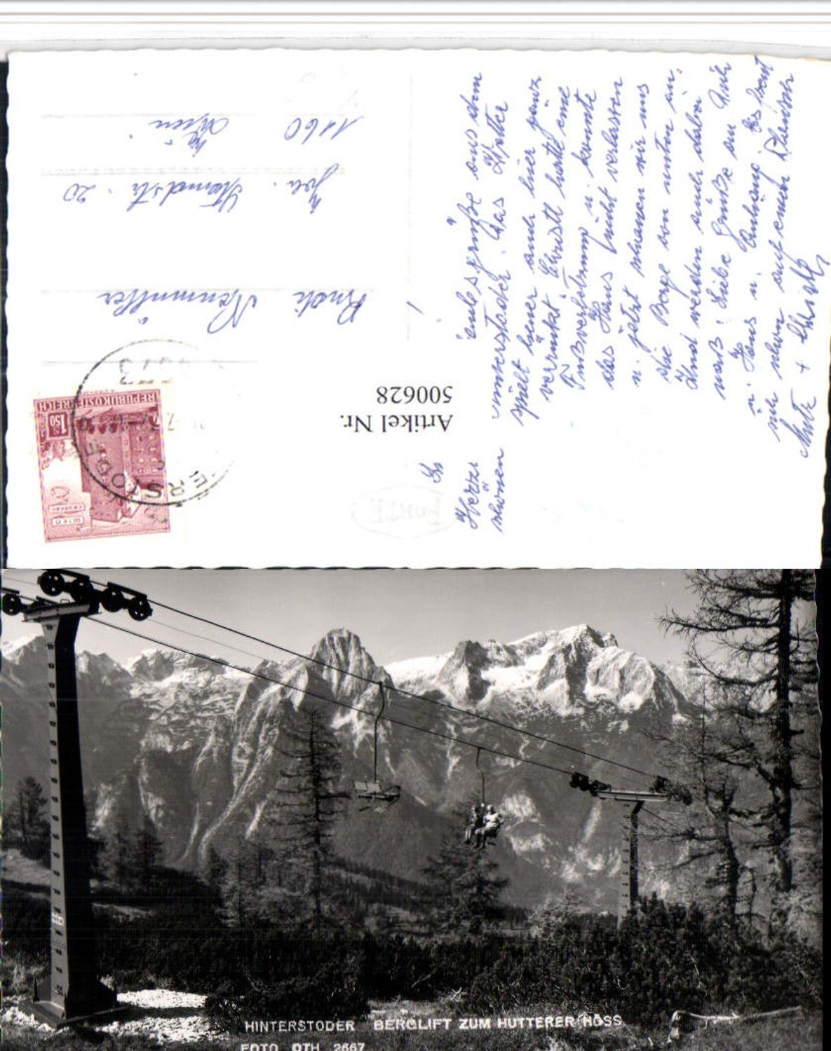 500628,Hinterstoder Berglift zum Hutterer Höss Bergkulisse pub Foto Oth 2667