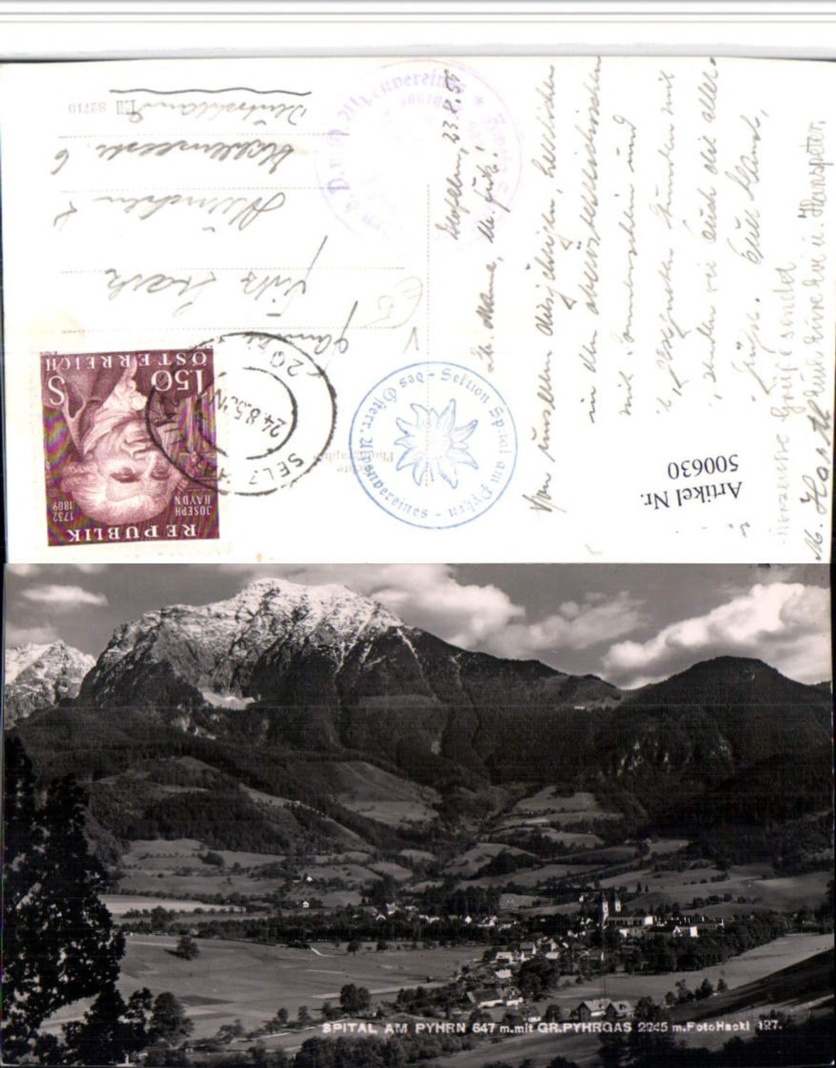 500630,Spital am Pyhrn Totale m. Großen Pyhrgas Bergkulisse pub Foto Hackl 127