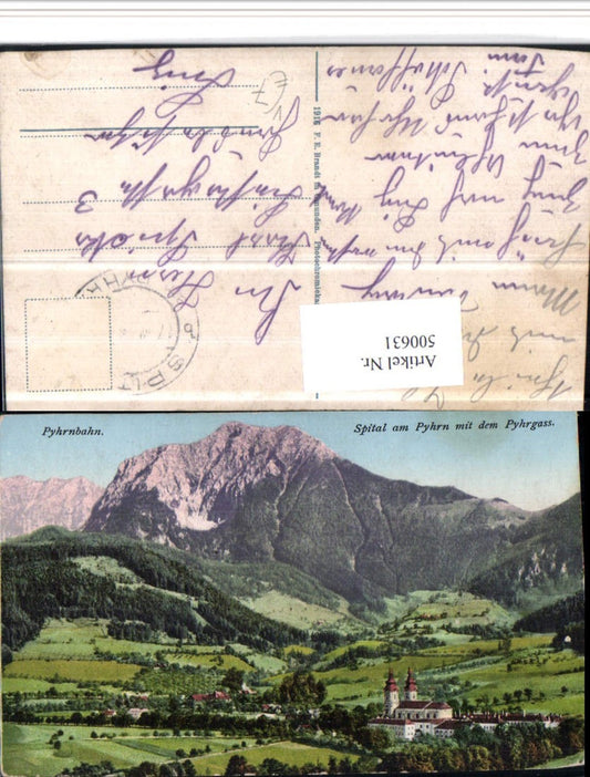 500631,Spital am Pyhrn Totale m. Pyhrgas Bergkulisse pub Brandt 1531