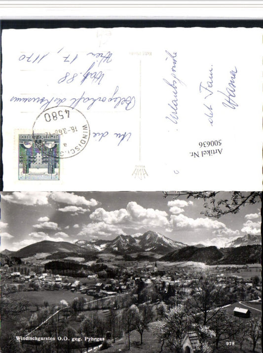 500636,Windischgarsten Totale geg. Pyhrgas Bergkulisse