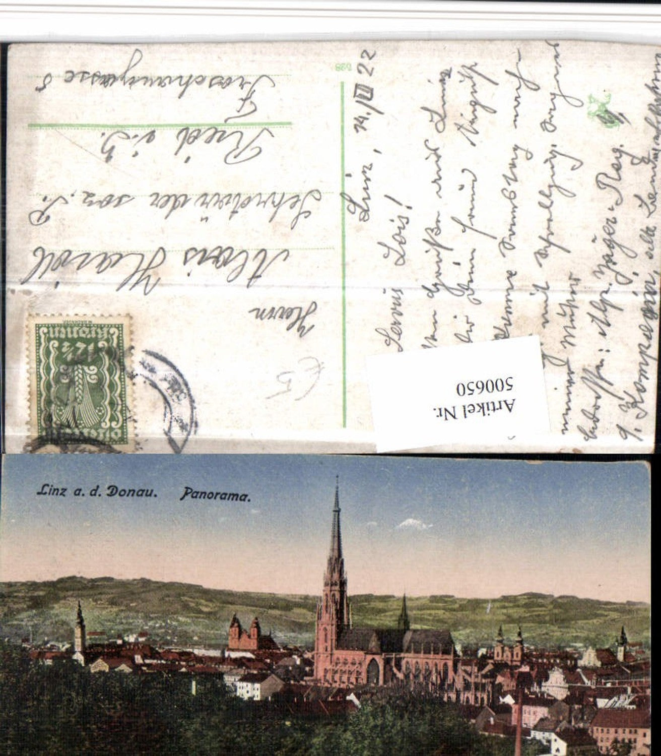 500650,Linz an d. Donau Teilansicht Kirche Dom