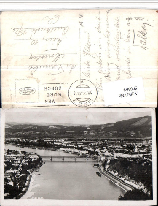 500668,Linz an d. Donau Totale Brücke