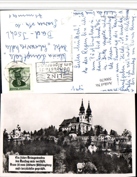500670,Linz an d. Donau Pöstlingberg Kirche Spruch