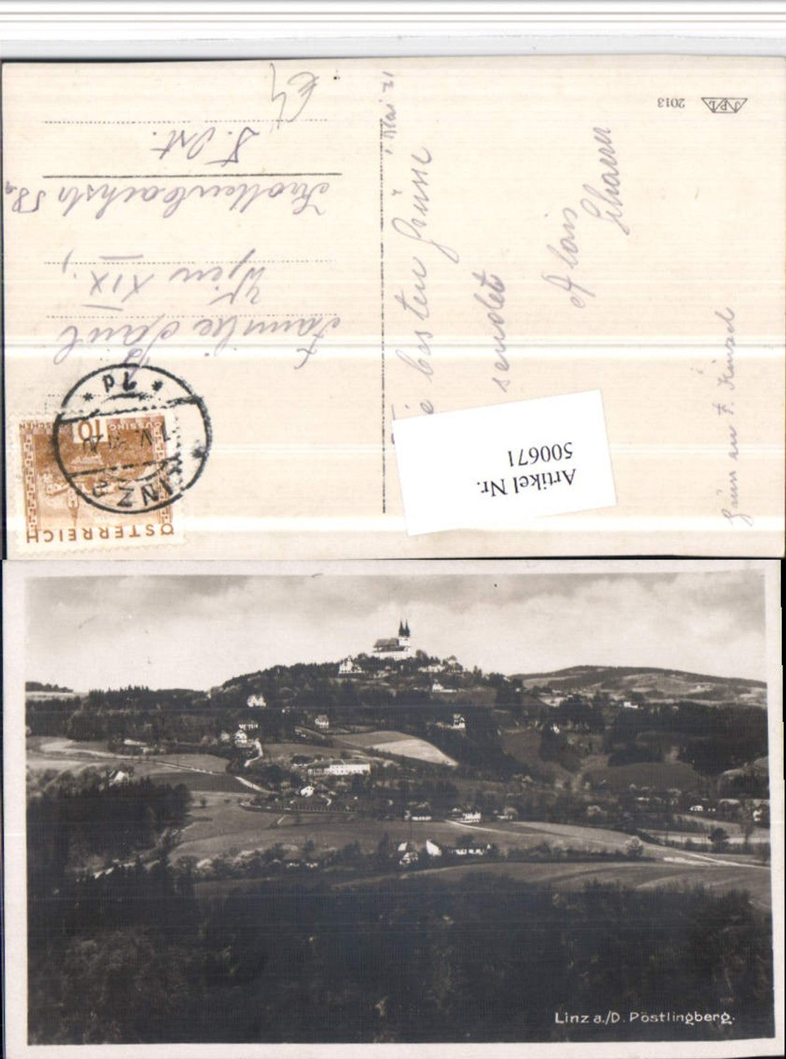 500671,Linz an d. Donau Pöstlingberg Totale