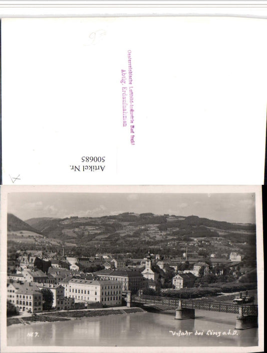 500685,Linz an d. Donau Urfahr Totale Brücke