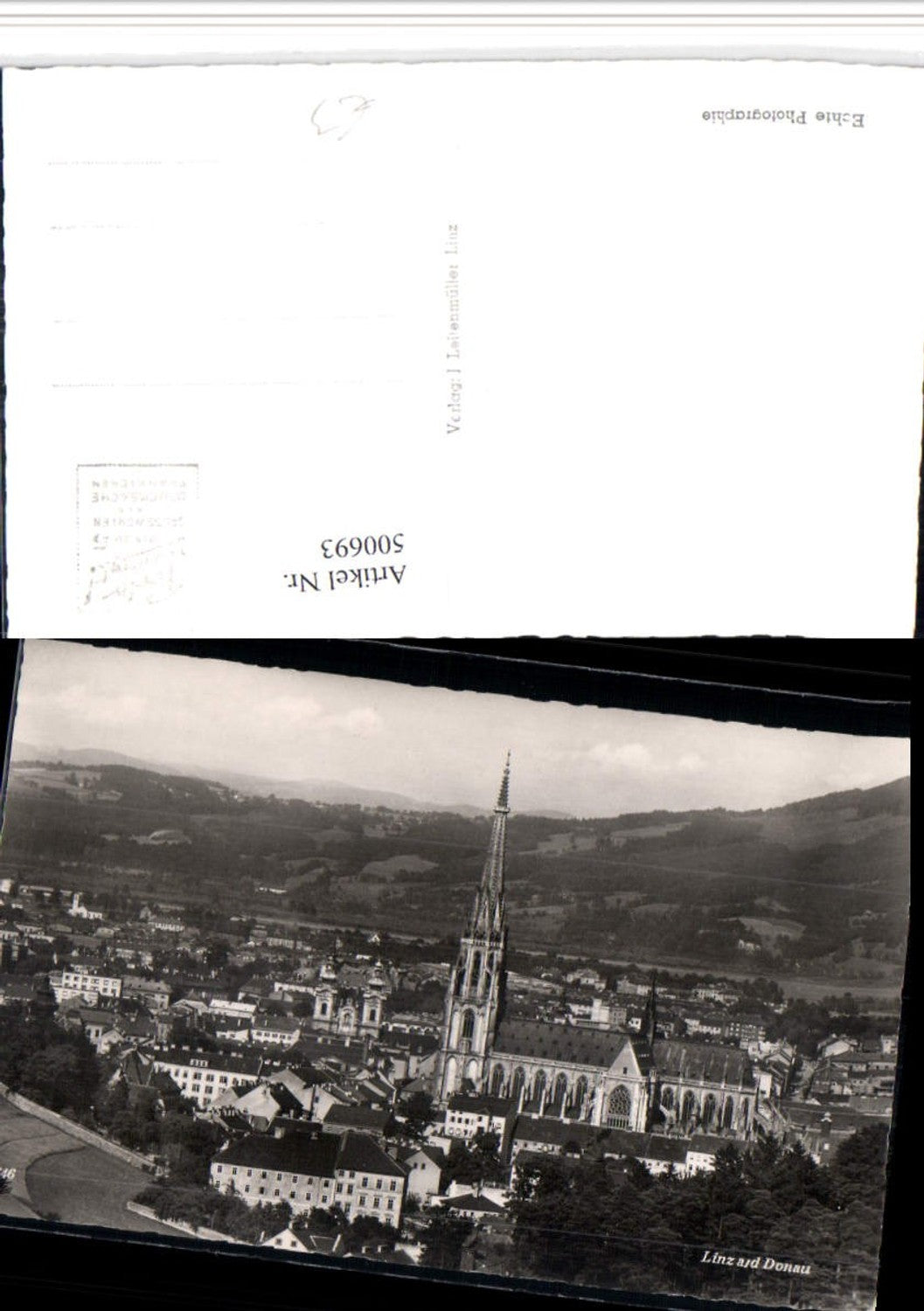 500693,Linz an d. Donau Teilansicht Dom Kirche