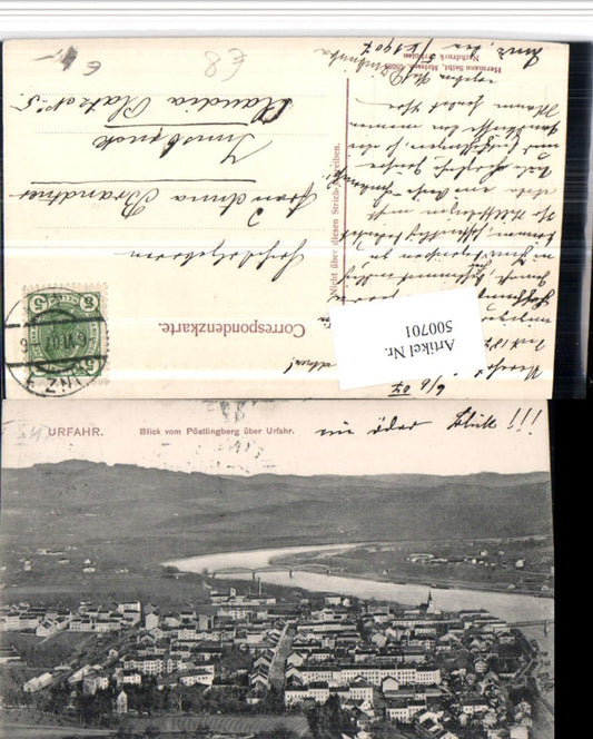 500701,Linz an d. Donau Urfahr Totale vom Pöstlingberg