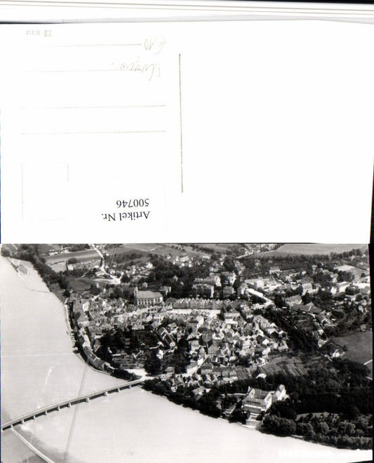 500746,Schärding am Inn Totale Brücke Fliegeraufnahme