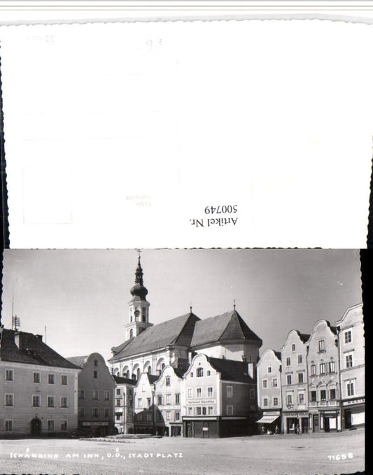 500749,Schärding am Inn Stadtplatz Volksamt Kirche