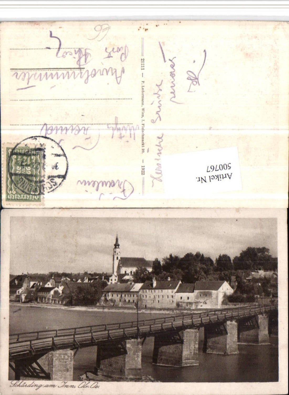 500767,Schärding am Inn Teilansicht Brücke