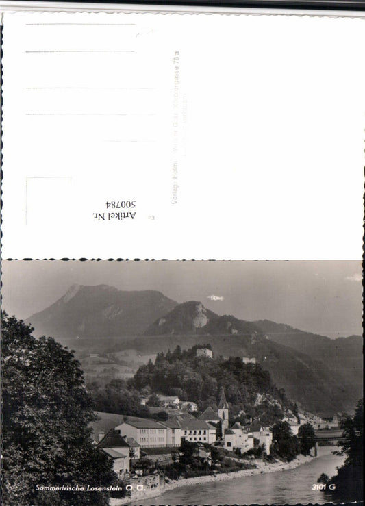 500784,Losenstein Totale m. Ruine