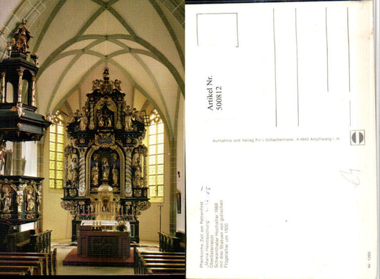 500812,Zell am Pettenfirst Kirche Maria Heimsuchung Kanzel Altar