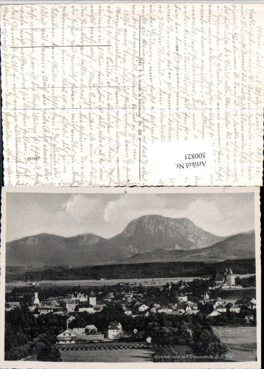 500821,Vöcklabruck Totale m. Traunstein Bergkulisse pub Brandt 223