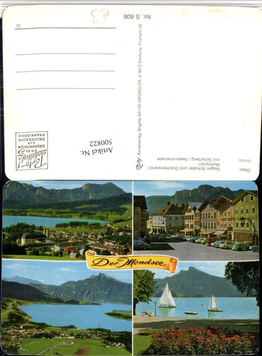 500822,Mondsee Totale Marktplatz Promenade Mehrbildkarte