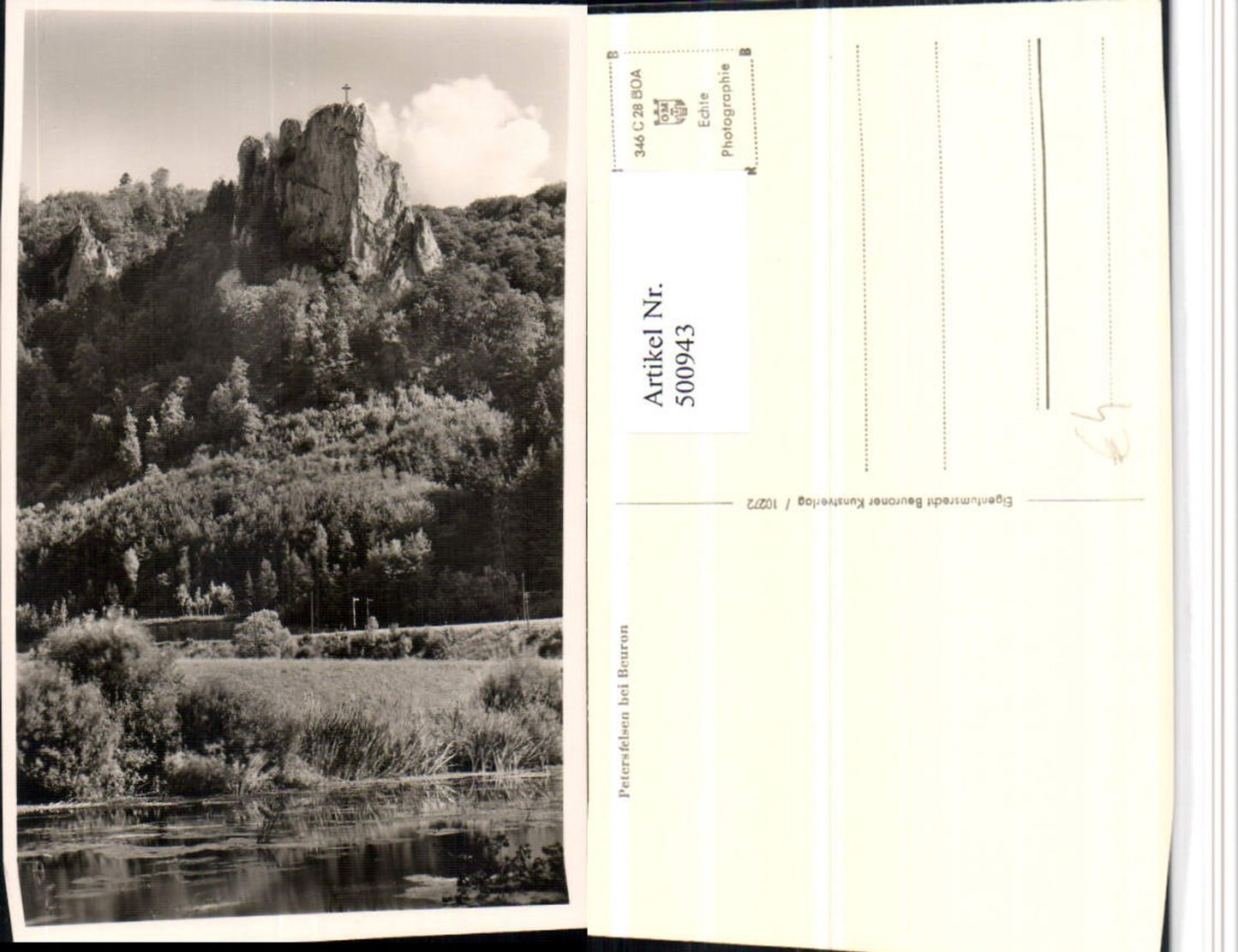 500943,Petersfelsen b. Beuron Felsen Kreuz