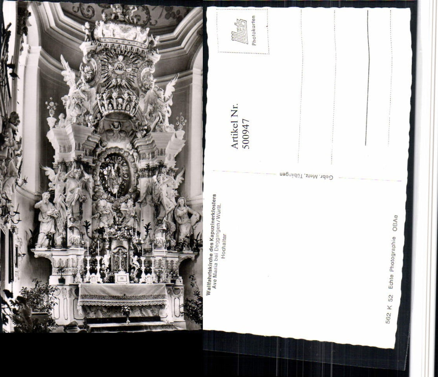 500947,Kirche des Kapuzinerklosters Ave Maria b. Deggingen Hochaltar