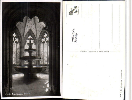 500960, Maulbronn Monastery Fountain