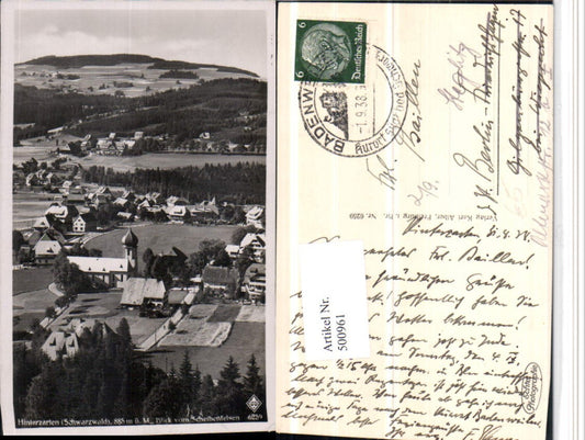 500961, Hinterzarten in the Black Forest, panoramic view from the Scheibenfelsen