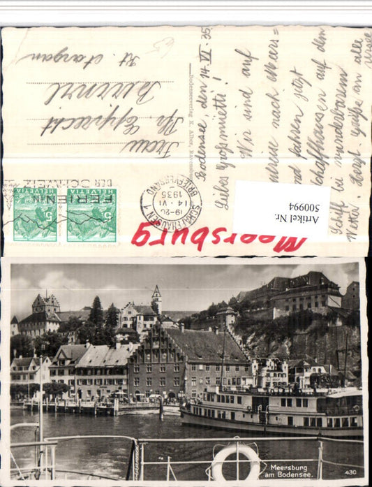 500994,Meersburg am Bodensee Teilansicht Dampfer