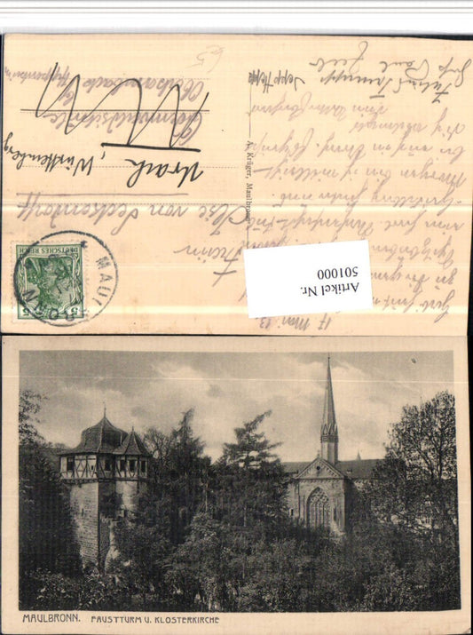501000, Maulbronn Faustturm Tower and Monastery Church