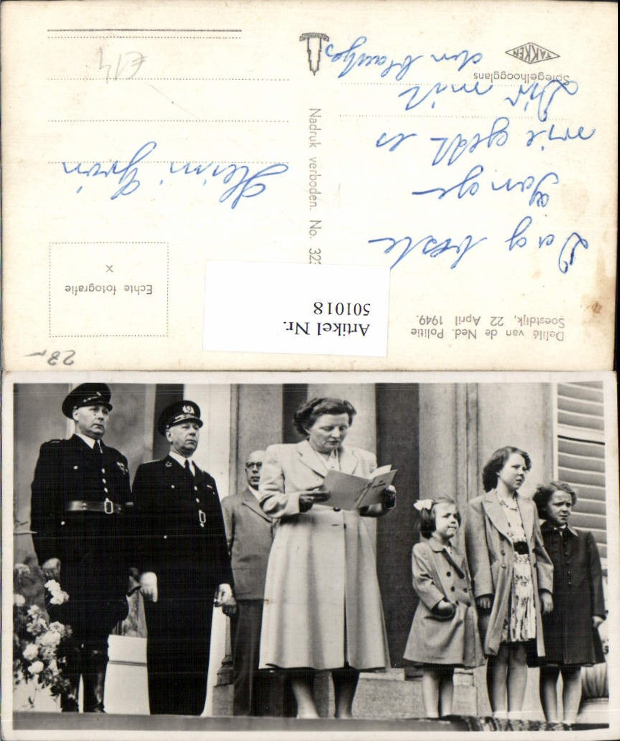 501018,Foto Ak Königin Juliana d. Niederlande m. Königin Beatrix als Kind Adel Monarchie