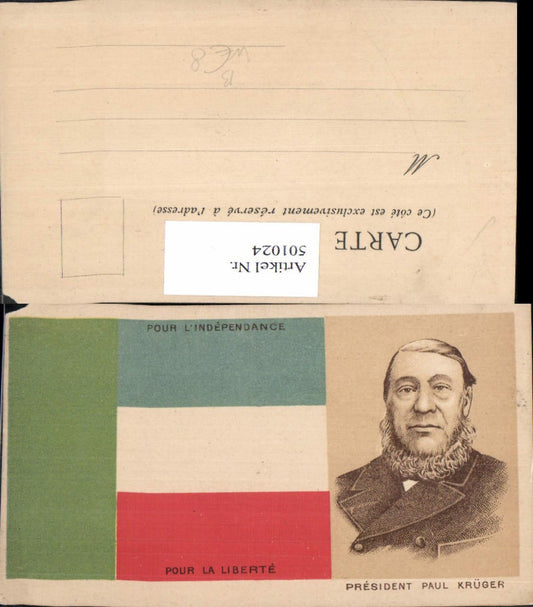 501024,President Paul Krüger Politiker Südafrika