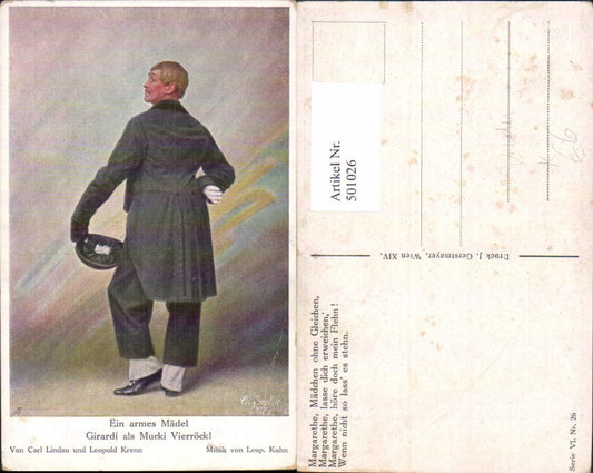 501026,Künstler Ak Schauspieler Ein armes Mädel Girardi als Mucki Vierröckl Theater