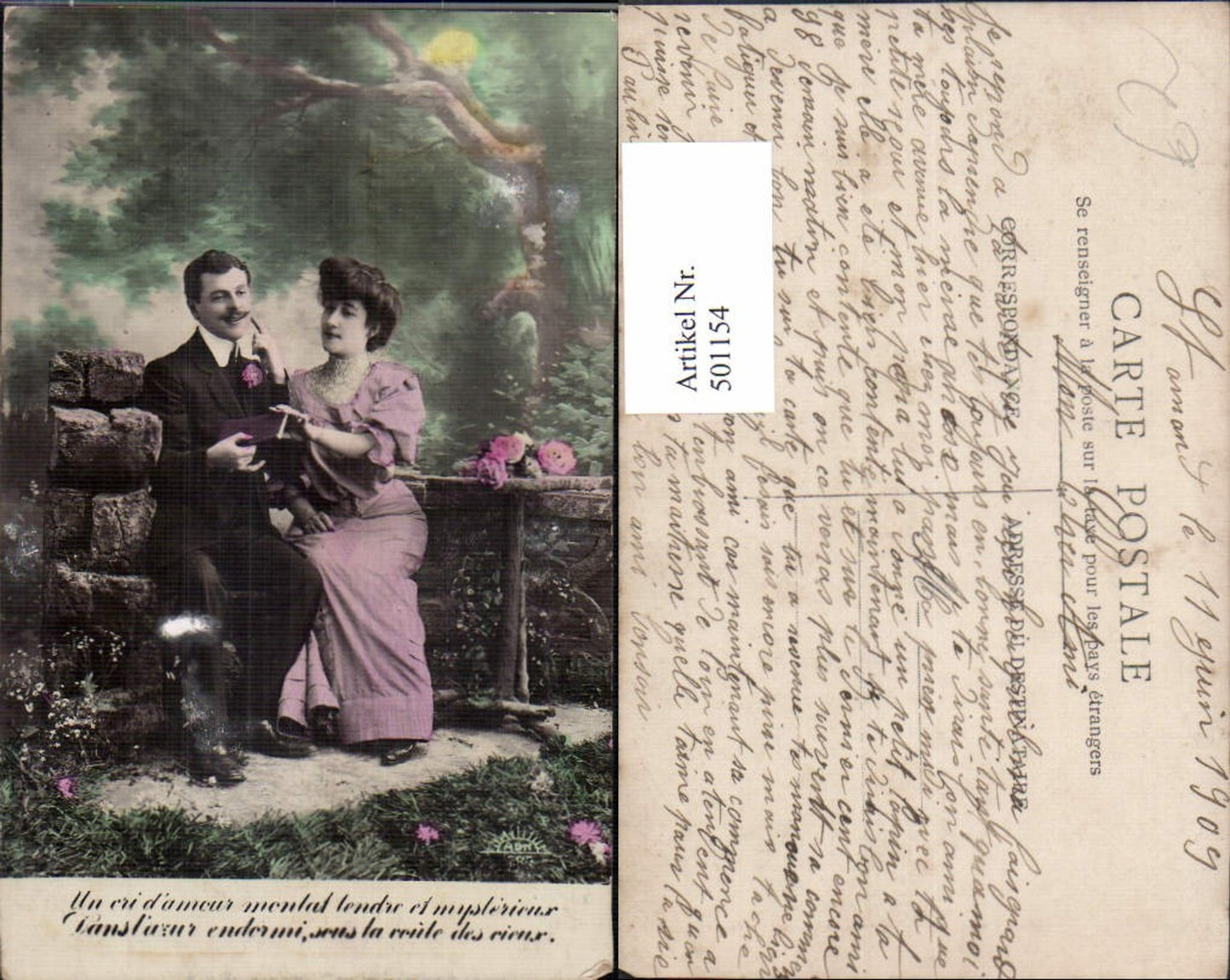 501154, Couple Love Lovers' Gaze Book Saying