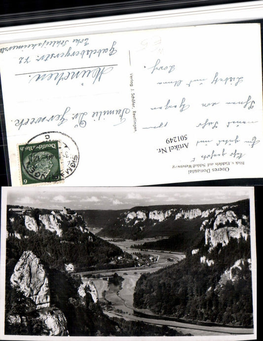 501249, Upper Danube Valley, view from Eichfels towards Werenwag Castle near Beuron