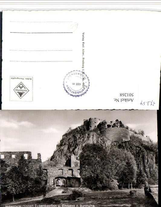 501268, Hohentwiel near Singen, Eugenbastion and entrance to the castle ruins