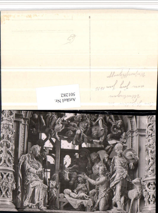 501282,Überlingen Kirche Altar Krippe Detail
