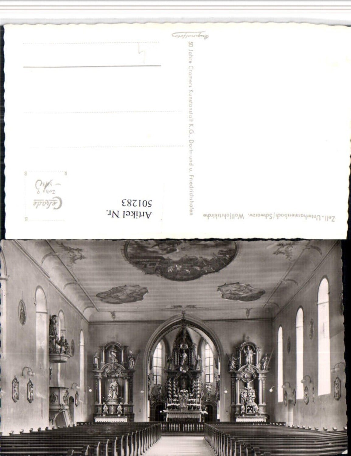 501283,Zell Unterharmersbach im Schwarzwald Kirche Innenansicht