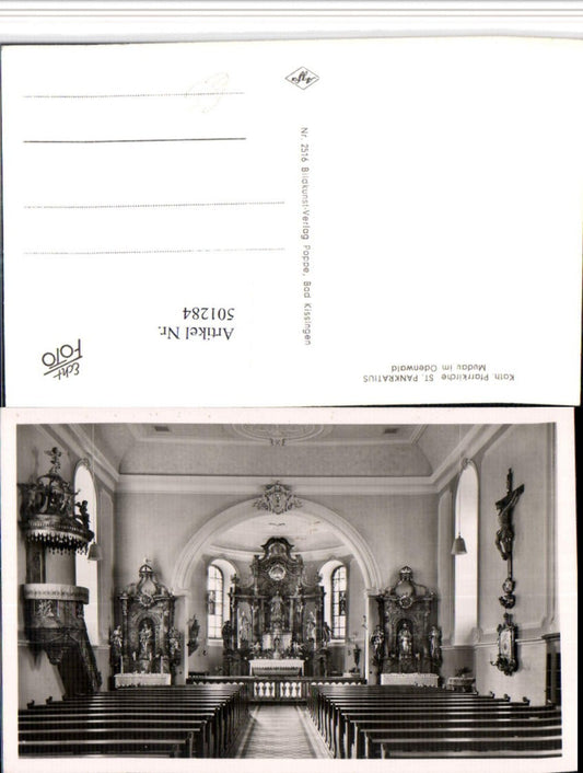 501284, Mudau in the Odenwald, St. Pankratius Church, interior view