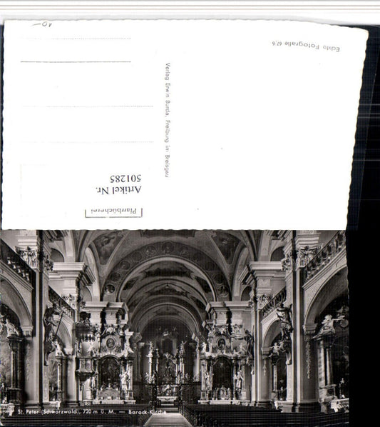 501285, St. Peter in the Black Forest, Church Interior View