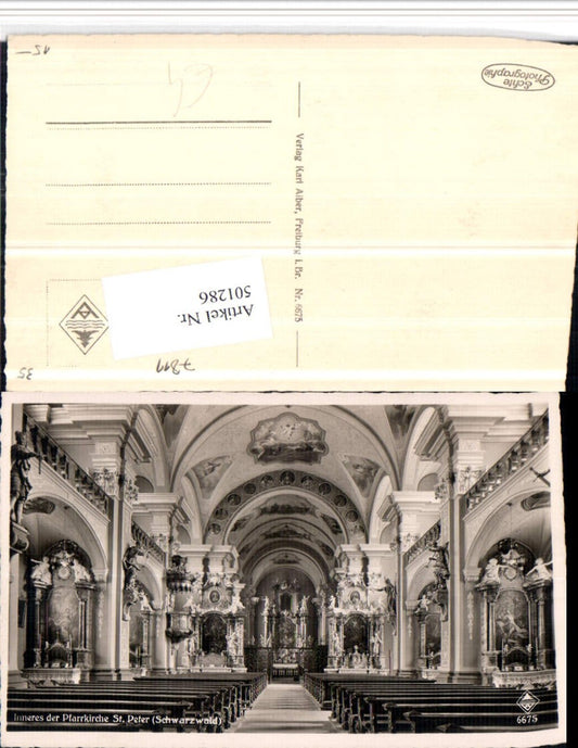 501286, St. Peter in the Black Forest, Church Interior View