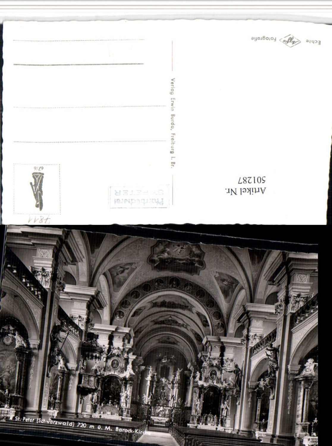 501287, St. Peter in the Black Forest, Church Interior View