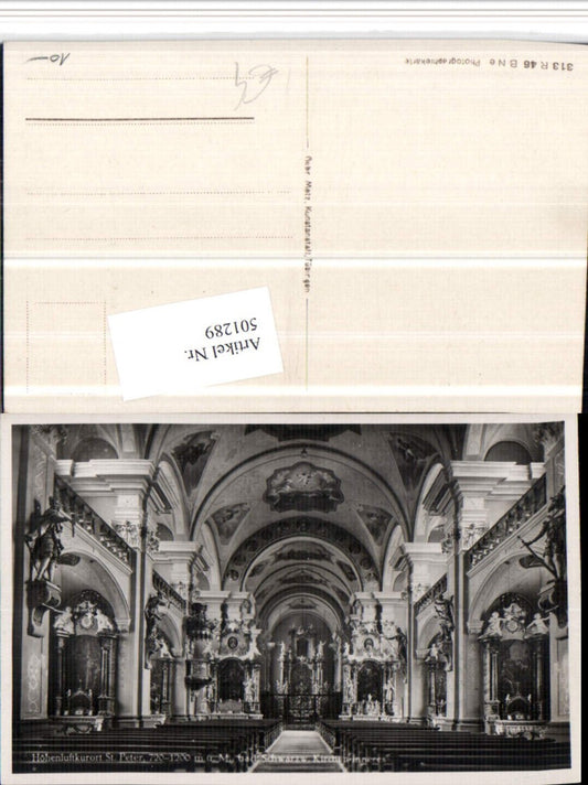 501289, St. Peter in the Black Forest, Church Interior View