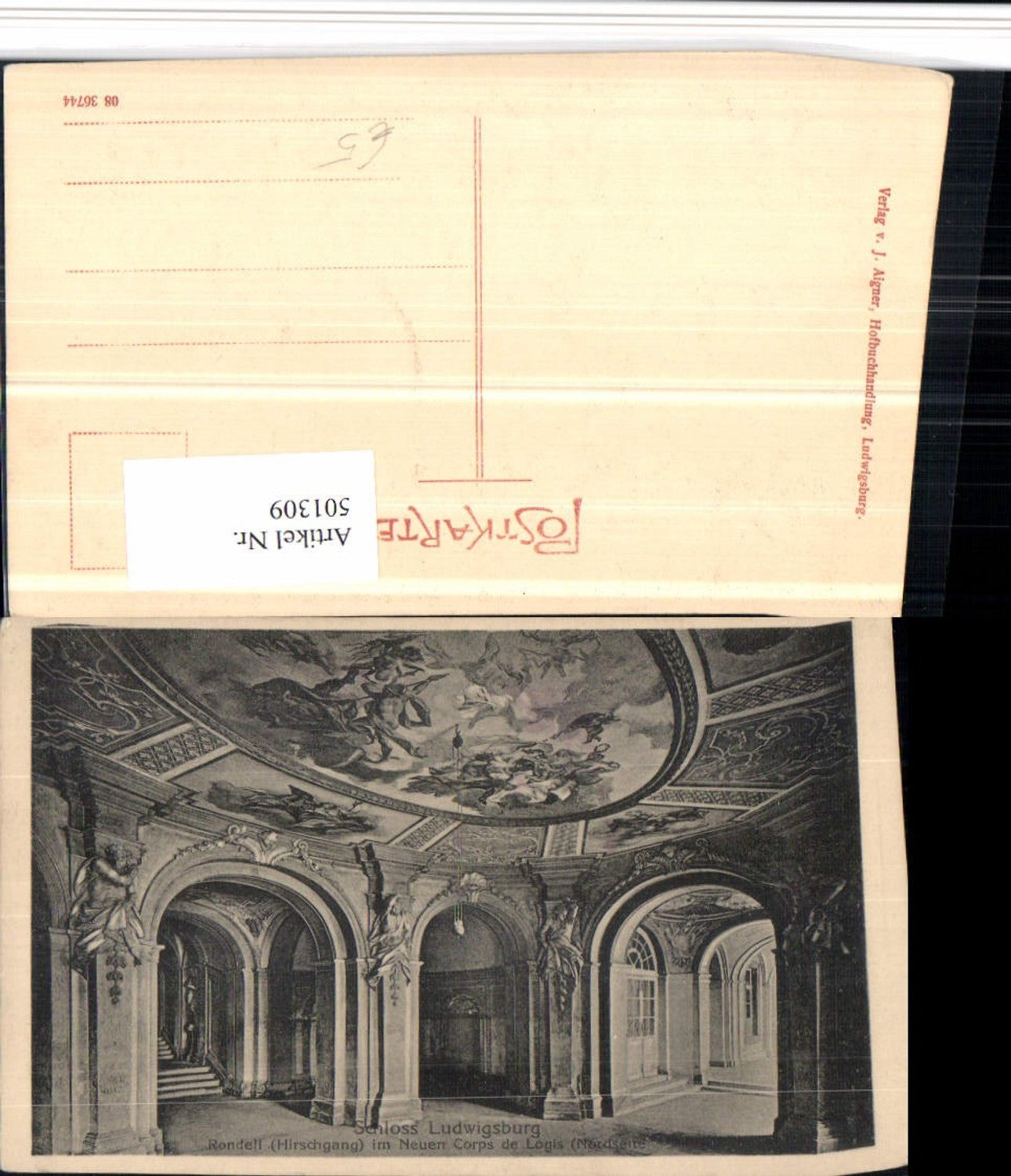 501309,Schloss Ludwigsburg Rondell Hirschgang im neuen Corps de Logis