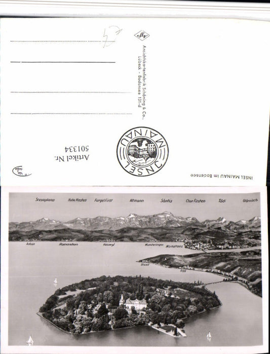 501334, Mainau Island in Lake Constance near Constance, total mountain scenery