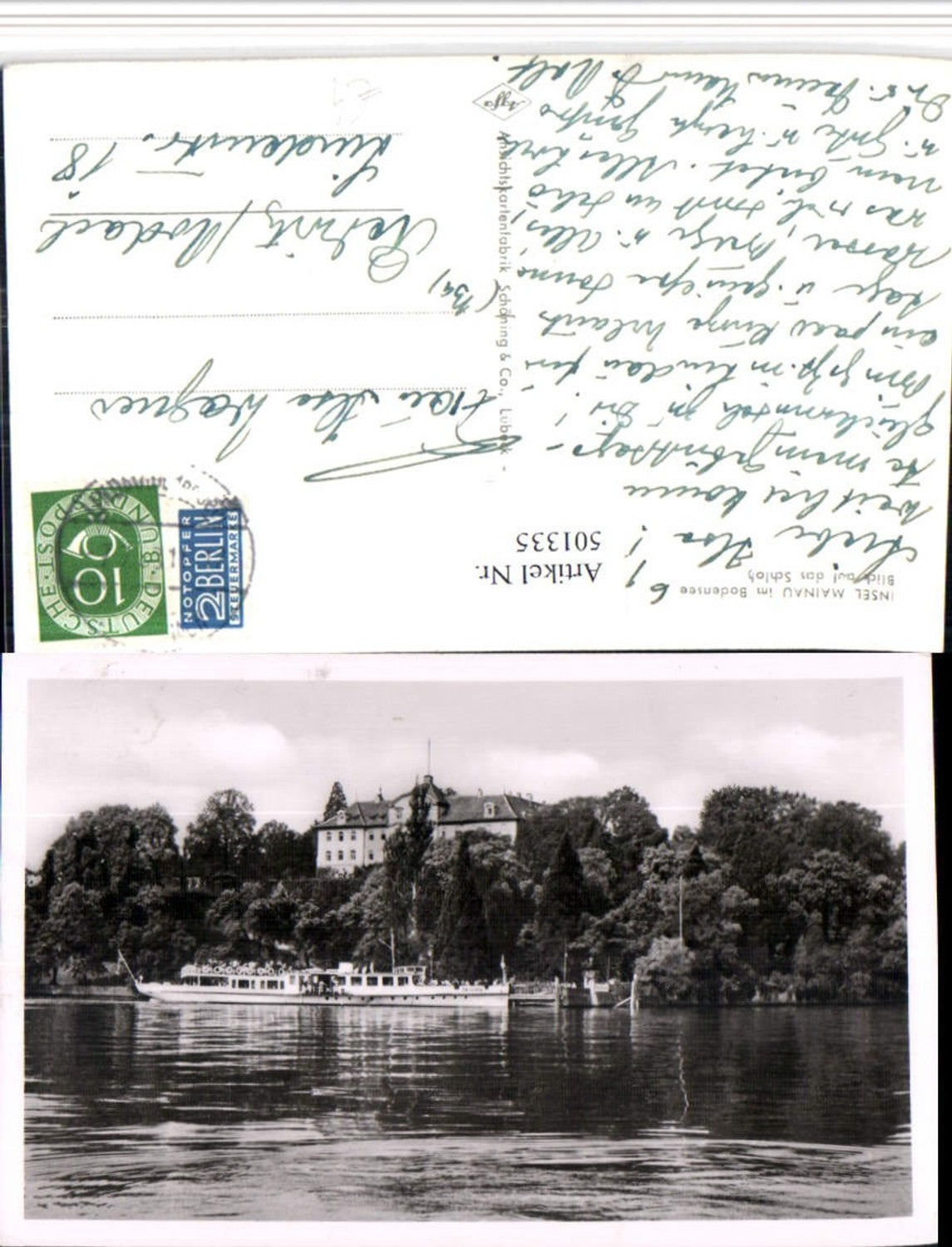501335,Insel Mainau im Bodensee b. Konstanz Schloss Dampfer